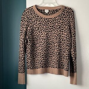 Women’s Leopard Print Sweater L